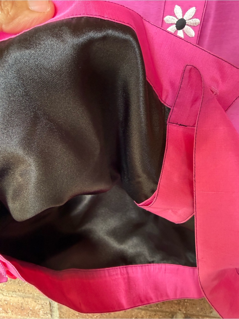 Bob Mackie Hot Pink Floral-Appliqué Silk Jacket Size Large - Picture 8 of 8